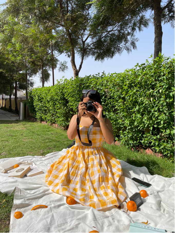 Checkmate Dress | Yellow Checkmate Dress | Yellow