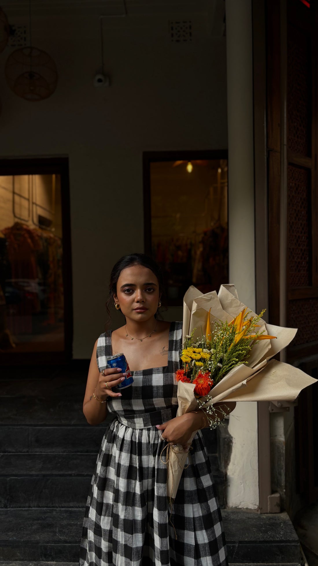 Checkmate Dress - Black