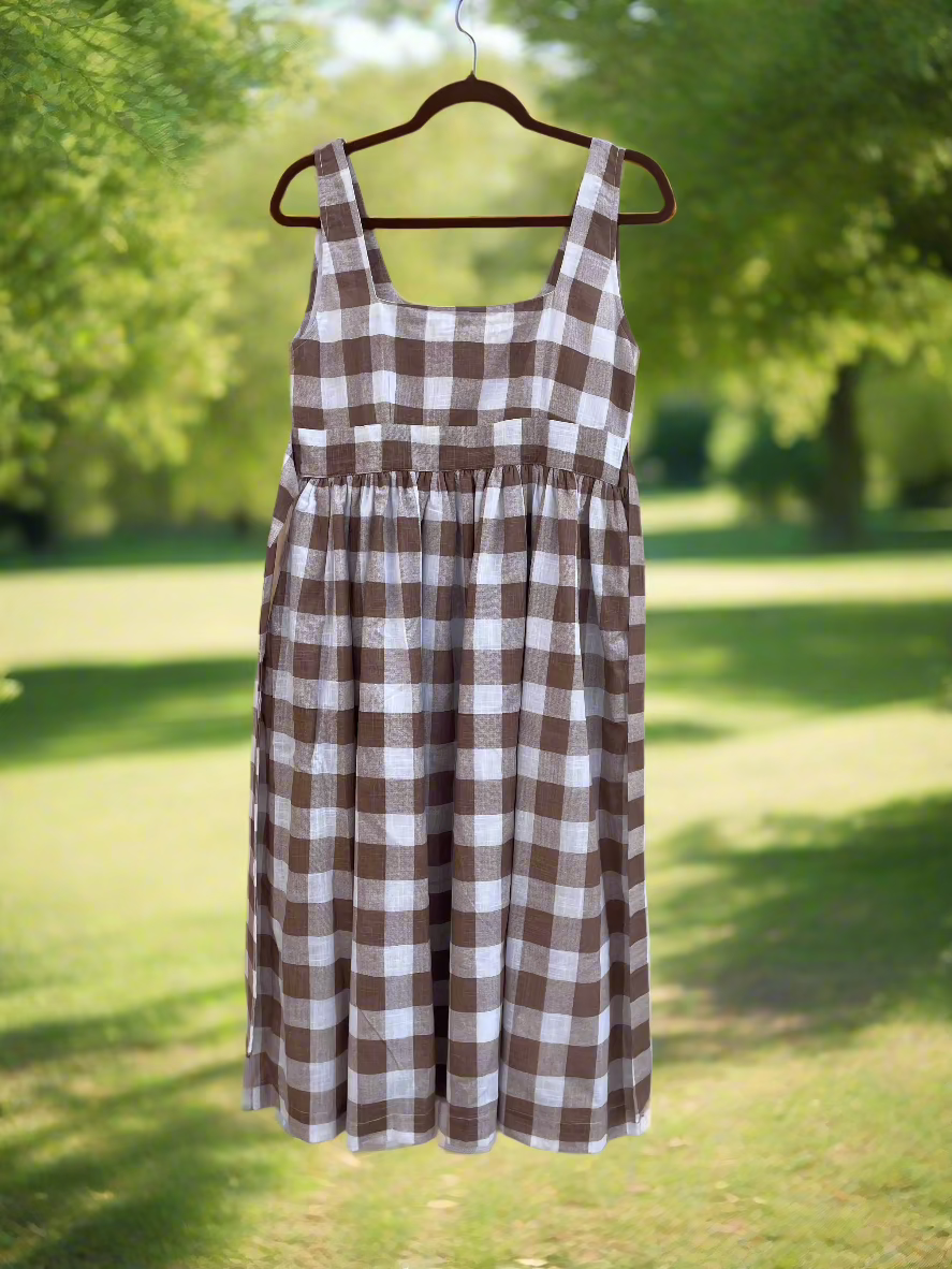 Checkmate Dress - Taupe