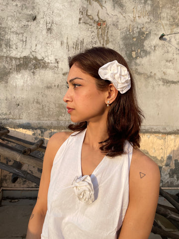 Rose Clip - White