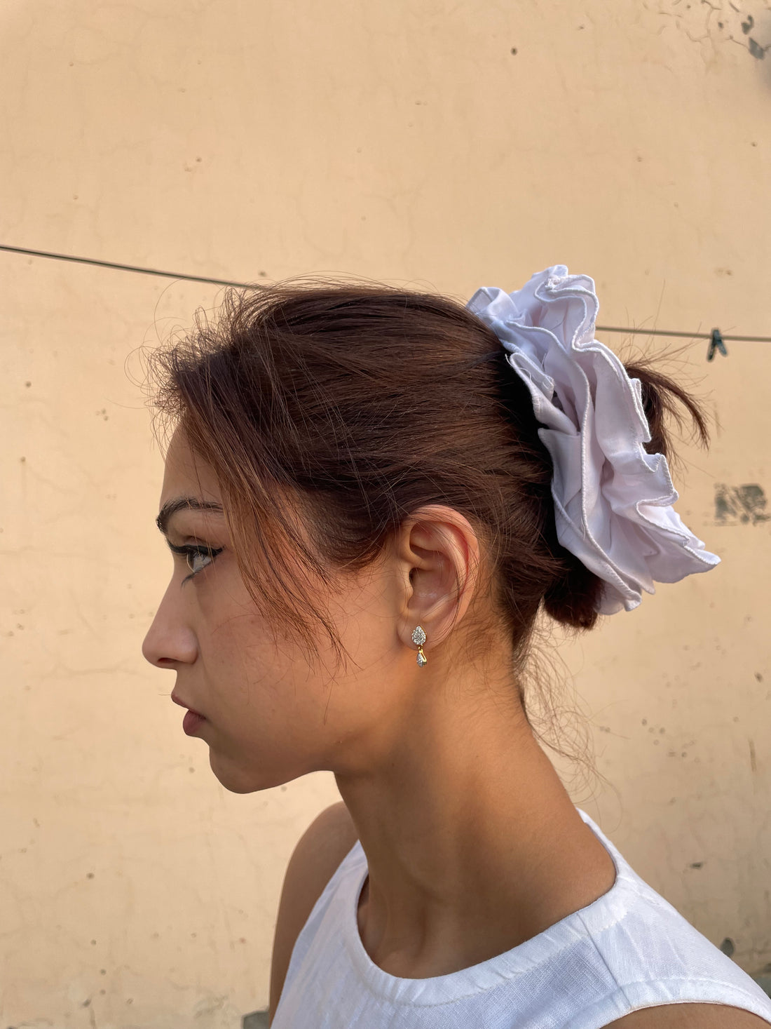 Solid Scrunchie - White