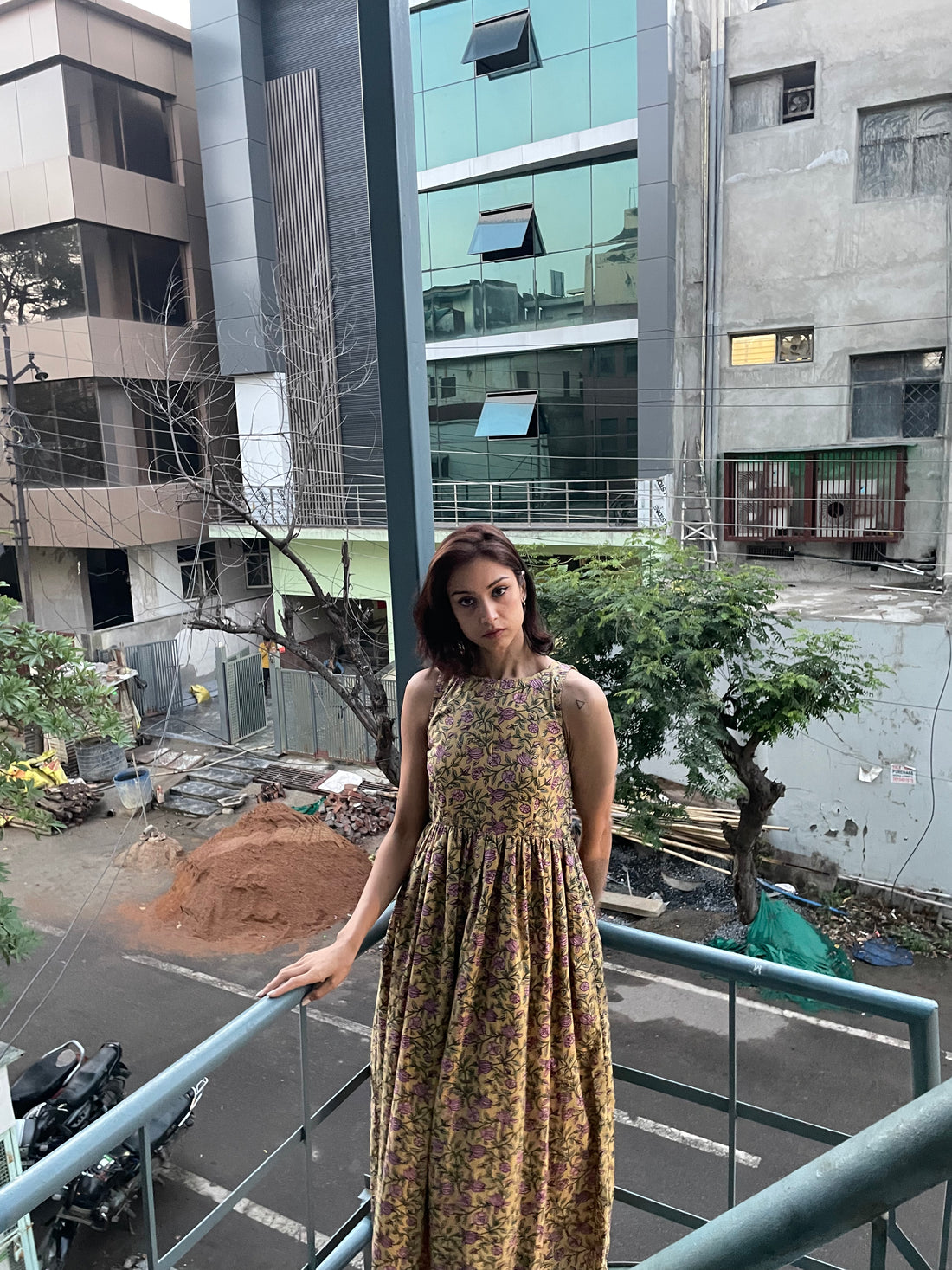 Poppy Maxi | Printed | Mustard